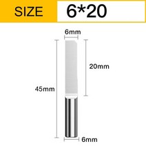 아크릴커터 아크릴재단 Vsharp-카바이드 1 플루트 조각 비트 CNC 도구 3.175 4 6mm 평평한 바닥 엔드 밀 아, 15 6x6x20