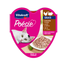 (몽땅펫) 비타크래프트 포에시 하트캔 85g 고양이통조림간식, 치킨&터키85g
