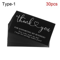 생일축하카드 팝업카드 메세지 세트30 개/갑 독특한 디자인 감사합니다 종, 25 black 1