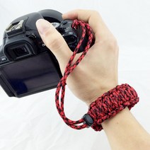 카메라 사진기 귀중품 도난 떨굼 방지 스트랩 손목 줄, 블랙