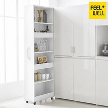 필웰 ST8877 슬라이딩 냉장고 틈새 주방수납장 1800, 단품