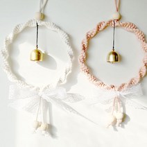 마크라메 도어벨 만들기 DIY키트, 옐로우, 레이스2호