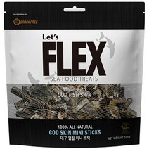 FLEX 대구껍질 미니스틱 500g 코드스킨 애견간식, 상세페이지 참조