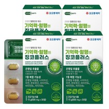 코오롱제약 징코플러스 은행잎(징코)추출물 최대량150mg 기억력 손발저림 혈액순환 건강관리영양제, 4개 30정x4 (4개월), 4개