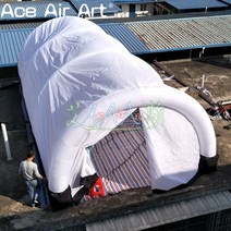 텐트 주차 천막 차고 대형 행사천막 야외 튼튼한 디자인 공기 주입식 자동차 대피소 10m 차고 입구 커버, 02 Without mat