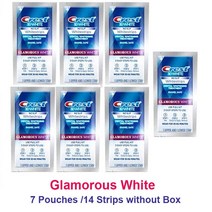 치아 미백제 크레스트 3D 치아 Whitestrips 매력적인 하얀 미백 키트 전문적인 효과 스트립 구강 관리, 01 7pouh without ox