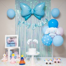 연지마켓 시나모롤 산리오 생일풍선 파티세트, 블루기본세트