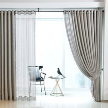 지나송 [지나송]보마르 아일렛 암막커튼(440x230)+시크릿커튼(봉+설치부속)