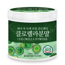 푸른들판 대만산 클로렐라 분말 가루 파우더 원말 크로렐라 엽록소 chlorella powder 비타민C HACCP 인증 추천, 180g, 1통