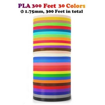3D 프린팅 재료 Dikale 프린터 PLA 필라멘트 30 색 1.75mm Impresora 펜용 형광등 플라스틱 수지, PLA 3Mx30컬러