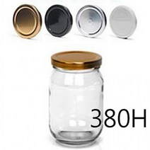 삼광유리 유리병 380 (319ml) 63mm 블랙뚜껑 공병 밀폐용기, 색상_블랙