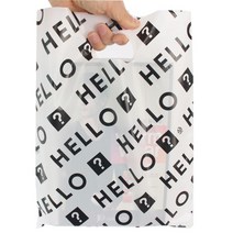 HD 비닐 쇼핑백 100매, 헬로(유백)35X43