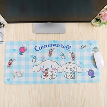 시나모롤 쿠로미 포차코 마우스 장패드 산리오 게이밍 키보드 마우스패드 굿즈 큐티 데스크매트, 1