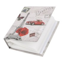 포토북 포켓 사진 앨범 즉석 케이스 보관 메모리 선물 100 개 절약 생일 가족 결혼식용 기념품, Eiffel Tower