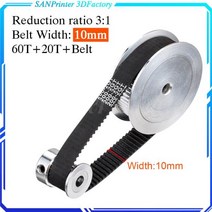 타이밍 벨트 풀리 타임 GT2 타이밍 벨트 풀리 60 개 톱니 20 개 5mm/8mm 감소 3:1/1:3 벨트 폭 6mm 10mm 3D, 20T5 - 60T5_폭 294mm-10mm