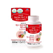 어린이 청소년 철분 흡수 영양제 15mg 햄철 헴철 철분제 엽산 비타민 b c e 15종 과일 분말가루 수험생 주니어 남성 여성 직구 추천 알약 90 캡슐, 1