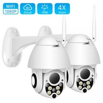 가게CCTV 강아지 홈캠 홈 실외 현관 문 농막 CCTV 1080P PTZ 4X 디지털 줌 IP 카메라 야외 속도 돔 무선 보안 P2P 구름 Wifi BESDER, 1080P Camera x 1pcs_EU 플러그 | 3