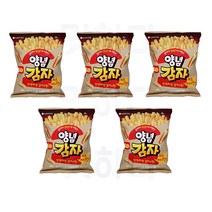 롯데리아 양념감자스틱 치즈어니언맛 단짠바삭 감자스낵, 50g x 5개