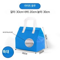부직포 일회용 디저트 보온백 도시락 100 보냉백 포장, 초대형블루100pcs