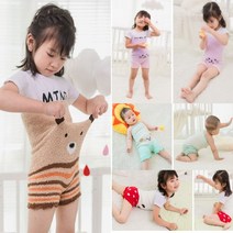 저자극 부드러운 보들한 소재 귀여운 동물 캐릭터 포인트 아기 베이비 유아 배앓이방지 배가리개 수면바지 배덮개 12종 택1