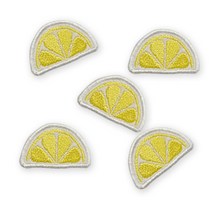 다리미로 붙이는 레몬 미니 열접착 과일 자수 와펜 2.1 x 3.3cm 5개입