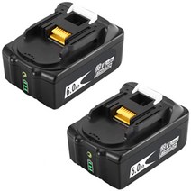 우스틴스 LXT 18V BL1860 4.0Ah 5.0Ah 6.0Ah 마끼다 호환되는 리튬이배터리 2PCS, 6AH