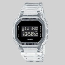 [G-SHOCK] 지샥 스탠다드 DW-5600SKE-7DR 스켈레톤 클리어 화이트 스퀘어 지샥시계 USN