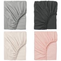 이케아 침대시트 DVALA 드발라 매트리스커버 라이트핑크 90x200 cm
