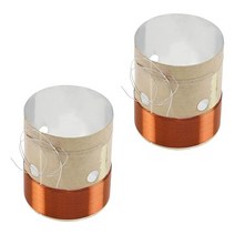 Heyiarbeit 30.5mm/1.2인치 베이스 스피커 보이스 코일 2겹 화이트 알루미늄 우퍼 음성 수리용119909, 25.5x30mm 2Pcs