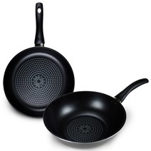 쿡앤쿡 킹스타 단조 퍼펙트 프라이팬 세트 2p, 프라이팬 30cm + 궁중팬 30cm