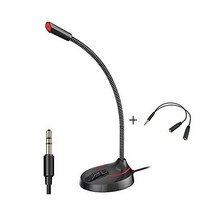 정품 컴퓨터 노트북 데스크탑 플러그 앤 플레이용 마이크 무지향성 3.5mm 잭 PC MIC 게임 회의 라이브 스트리밍에