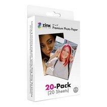 폴라로이드 Zink Paper 스티커 인화지 필름 20매 (스냅/민트 호환) Polaroid 징크, 20개
