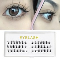 가닥속눈썹개별 속눈썹 이식 메이크업 볼륨 인조 연장 30D 풍성하고 자연스러운 세그먼트 클러스터 실 분, 01 0.07mm_02 9mm_01 C, 17 K18