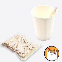 우드커피스틱 나무커피스틱 200개세트 아이스크림막대 하드바, 200개입