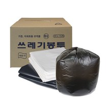 쓰레기봉투 배접봉투 특대 검정 비닐 분리수거 재활용 100L 박스, 유백, 대(80L)