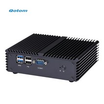 미니PC 미니컴퓨터 Qotom 코어 i3 미니 PC 팬리스 듀얼 LAN 4x RS-232 포트 휴대용 데스크탑 컴퓨터, [01] Q430SY NO WIFI, [03] 8GB RAM 64GB SSD
