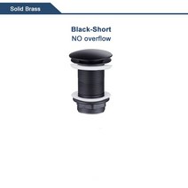 욕실 분지 팝업 드레인 밸브 닦았 골든 싱크 스토퍼 정착물 황동 블랙 세면기 바운스 필터, 03 Black No overflow S_01 기타