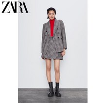 ZARA 자라 체크 더블 브레스트 투피스