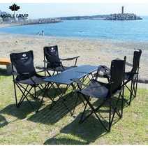 메이플캠프 2인용 4인용 블랙 캠핑 의자 롤 테이블 세트 체어 야외 낚시 피크닉 접이식 초경량, 4인용세트(의자4개 테이블2개)