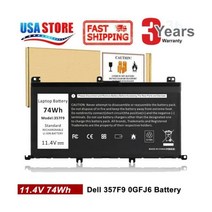 델 노트북 배터리 Dell Inspiron 15 7000 7559 7566 7567 7759 7557 P57F P65F용 74WH 357F9