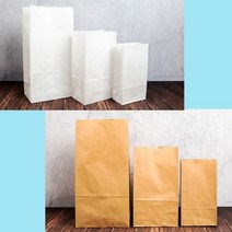 [에이치플러스몰] 무지 종이봉투 2칼라 Size(소)/(중)-(50개입), 상세 설명 참조