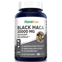 블랙 마카 Black Maca Root 20000mg 180정 페루 마카, 1개, 180캡슐