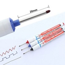 펜심이 긴 목공 작업 마커펜 목공 마카 용롱헤드 마커펜 우드 매직펜 연필 용유성펜 산업용 샤프 마킹펜, 1개