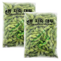 냉동 자숙 대두 콩 450g 껍질콩 잡곡 농산물 풋콩 에다마메 완두콩 주전부리 안주용, 2개