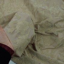 원단대장 자가드 우라기리 셔링 얇은천 장미무늬 베이지 CLIP JQD 하늘거리는핏감