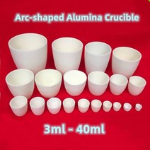알루미나 도가니 99% 순수 Al2O3 아크 모양의 일반형 (커런덤) 세라믹 제련 도가니 3ml 5ml 15ml 20ml 30ml 40ml150113, 20ml 38x35mm 1pc
