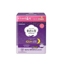 [오 쇼핑] 좋은느낌 오버나이트 날개형 생리대 16+4개입, 10개