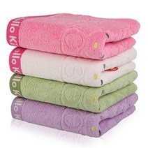 Hello Kitty 헬로키티 리본 150g 코마사 면 20수 타올 수건, 1개, 헬로키티(리본)-연두