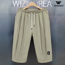 위즈아이 7부 하렘 바지 남성 빅사이즈 밴딩 반바지 W070PN+국내발송