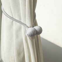 자석 타이백 유광 커튼 고정 끈 (6색) 커텐 부속품 레일 부자재 재료 시공, 딥브라운